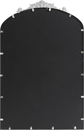 Miniatura 7 de Kate and Laurel - Espejo tradicional en arco Arendahl, 24 x 36 pulgadas, plateado antiguo, inspiración barroca, decoración de pared