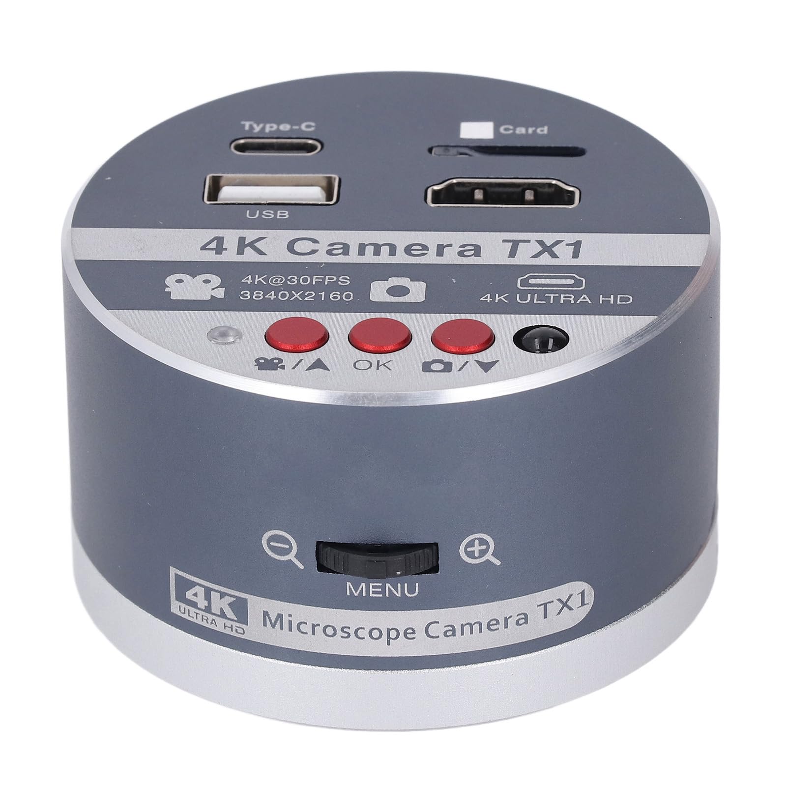 Cámara Microscópica 4K con Sensor IMX678 y Lente de 1/1,8 Pulgadas para Laboratorio Microscopio Digital Cámara de Vídeo y Fotografía con Salida Dual UE