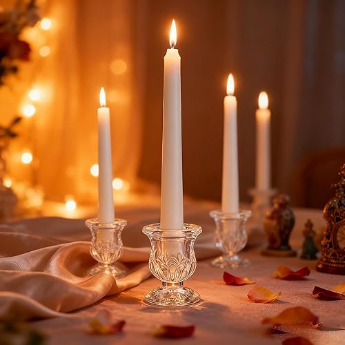 Miniatura 3 de 48 portavelas de vidrio transparente a granel, soportes pequeños de 2.5 pulgadas, elegantes centros de mesa para bodas, Navidad, día de San