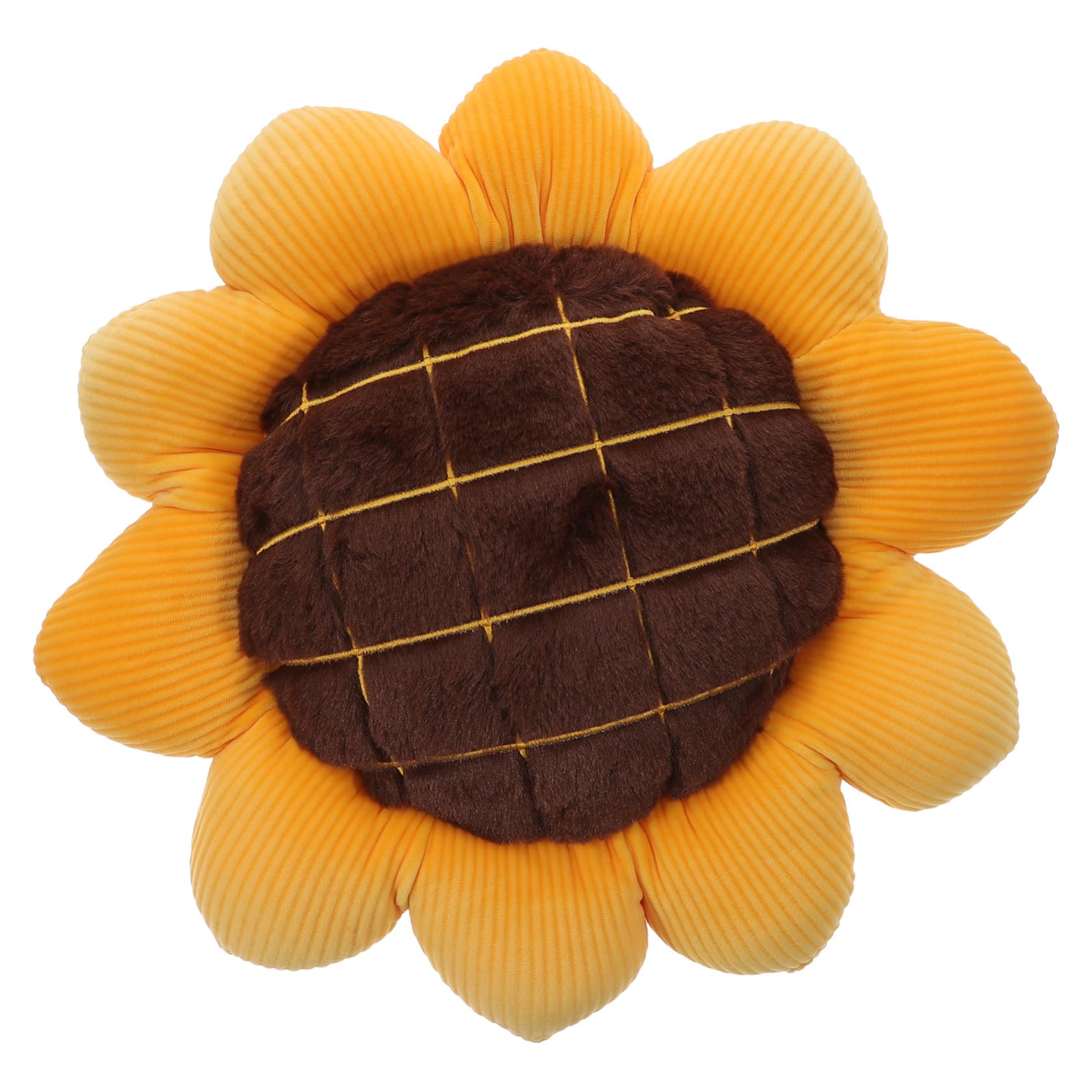 Coussin décoratif tournesol haut de gamme ornement canapé fausse fourrure douce