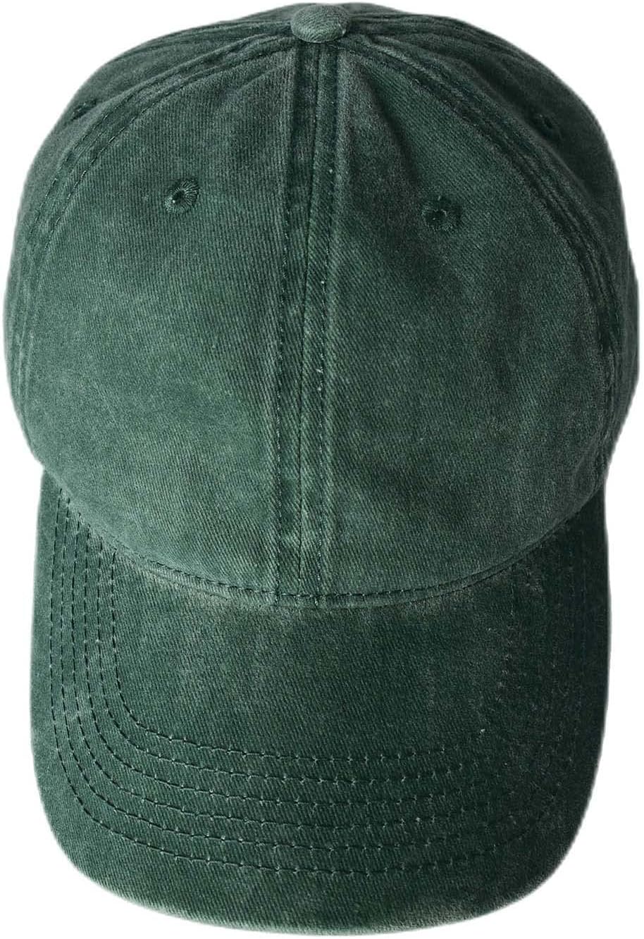 TSSGBL Vintage Distressed Dad Hat – Cotton Washed Baseball Cap, Unstructured Low Profile, Adjustable, Army Green, XL-XXL - View #8