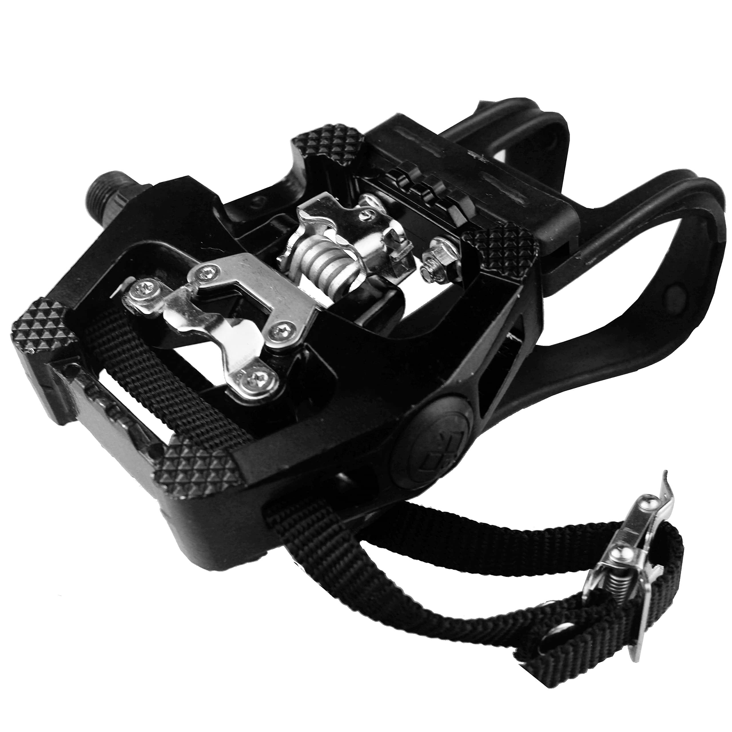 Spin Bike Silver Pedal Toe Clips With Straps Cycling For Road