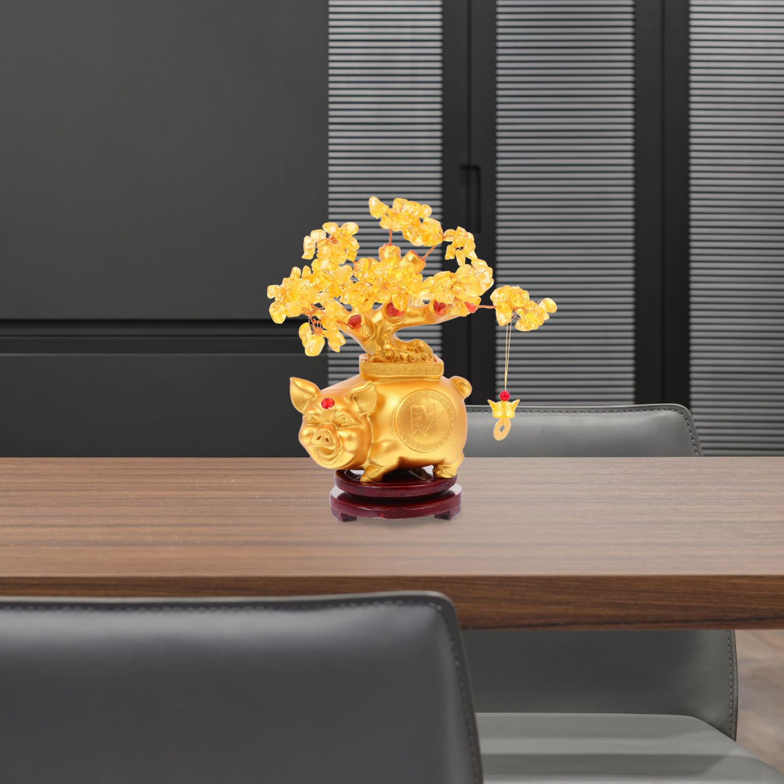 Addobbo Albero di Natale Elegante in Resina Oro, Decorazione da Tavolo Delicata per Casa e Soggiorno, Ornamento Bonsai Raffinato e Funzionale