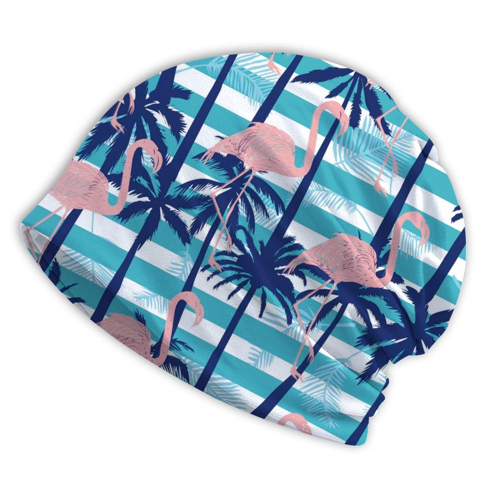 Flamingo Skull Cap Slouchy Beanie Cap Chemo Hat Outdoor Elastic Headscarf Headwear Cancer Hats for Men Women