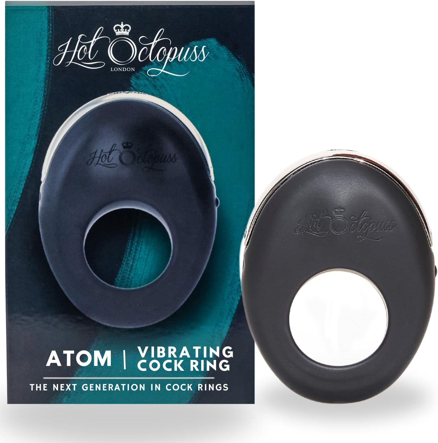 Hot Octopuss Atom – Powerful Vibrating Cock Ring Sex Toy for Men & Couples | Penis Ring with Intense Motor for Enhanced Pleasure| Rechargeable Waterproof & Body-Safe Silicone| Adult Bedroom Gift