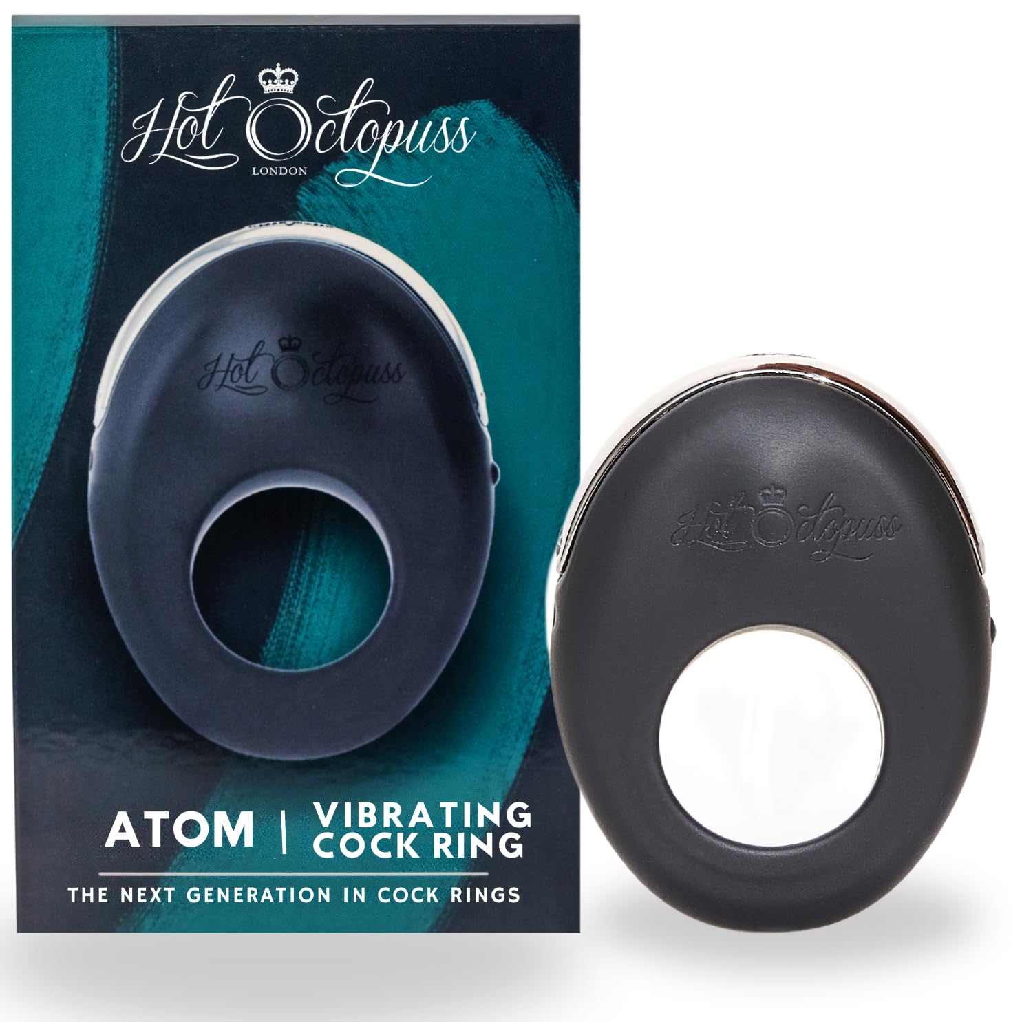 Hot Octopuss Atom – Powerful Vibrating Cock Ring Sex Toy for Men & Couples | Penis Ring with Intense Motor for Enhanced Pleasure| Rechargeable Waterproof & Body-Safe Silicone| Adult Bedroom Gift