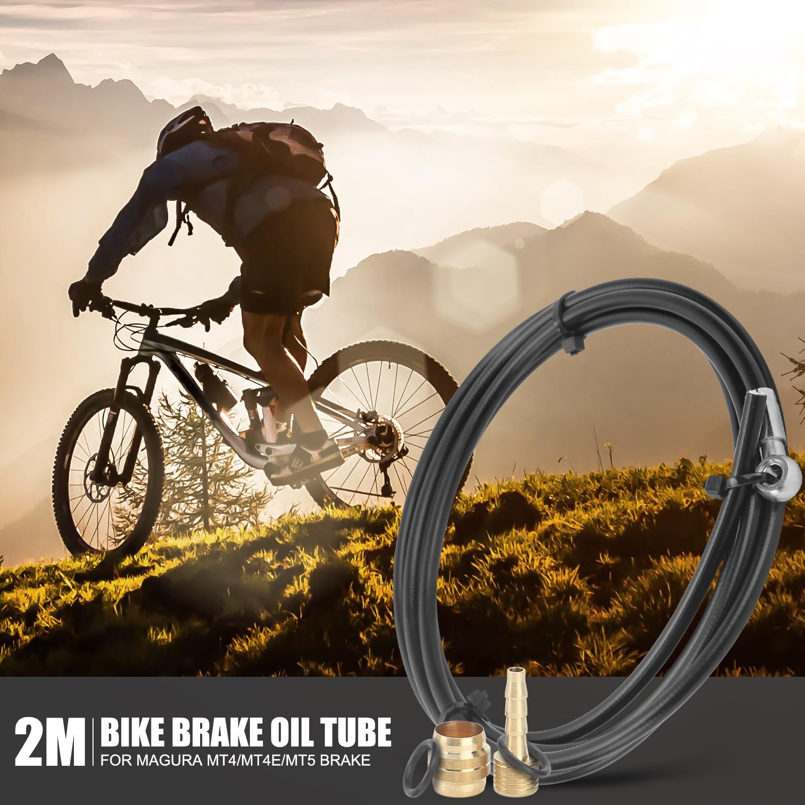 Tubo del freno del tubo dell'olio del freno a disco della bicicletta 2M con inserto di collegamento per MAGURA MT4/MT4E/MT5