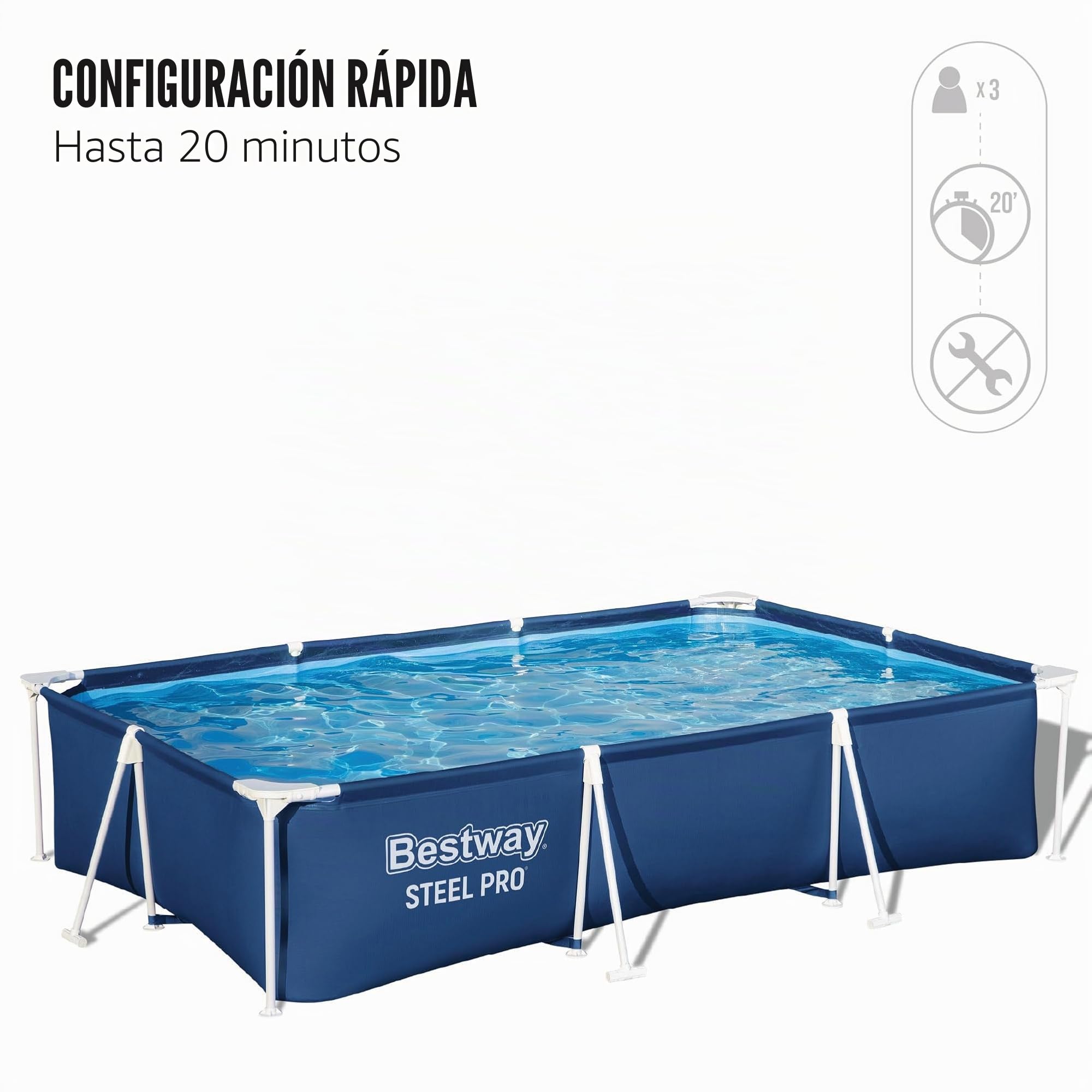 9'10" x 6'7" x 26"/3.00m x 2.01m x 66cm Pool