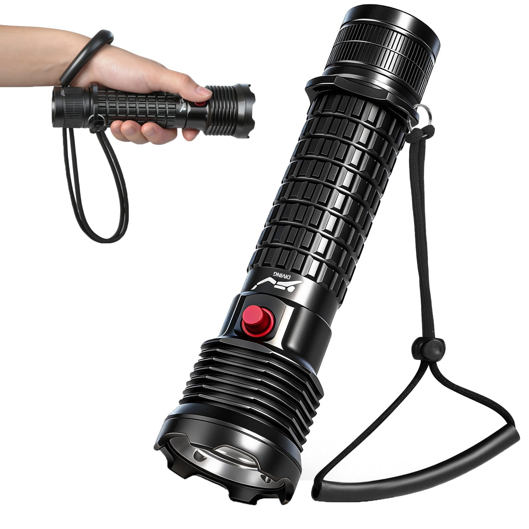 Scuba Dive Light - 5000LM Underwater Flashlight - IPX8 Waterproof 400M Beam, Magnetic Swi…