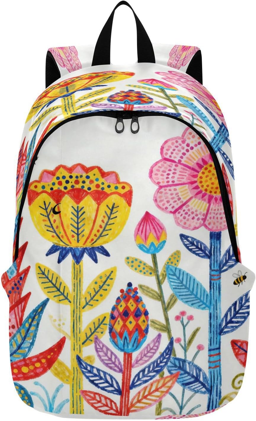 Laptop Travel Bag Fantastic Plants Colorful Lightweight Backpack Travel Bag For Women Laptop Bag 15.6 Inch for Travel Business Casual or College mochila para viajar en avion