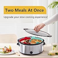 Vista 4 de Forros de silicona para olla de cocción lenta, forros para olla de cocción lenta, divisor insertable reutilizable para olla de 6 a 7 cuartos