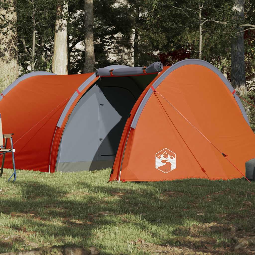 Genérico Tienda de campaña con túnel para 4 Personas Impermeable Naranja,Deportes,Actividades al Aire Libre,Camping y Senderismo,Tiendas de campaña-94396