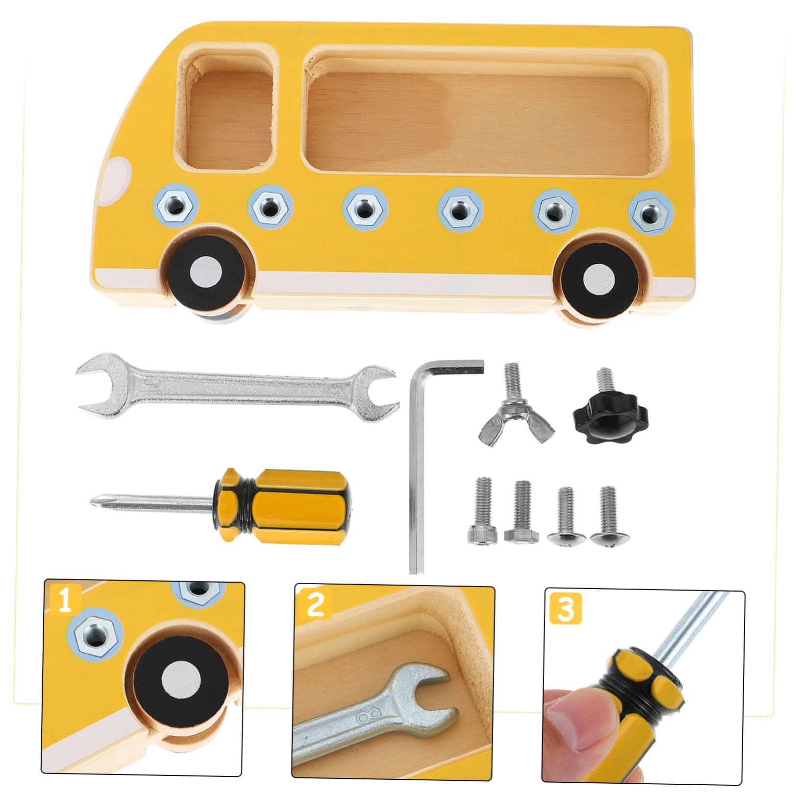 Tablero Montessori de Madera para Educativo de Tuercas y Tornillos Juguete Cognitivo Temprano y Portátil para Interior y Exterior Estimula Habilidades y Aprendizaje Infantil