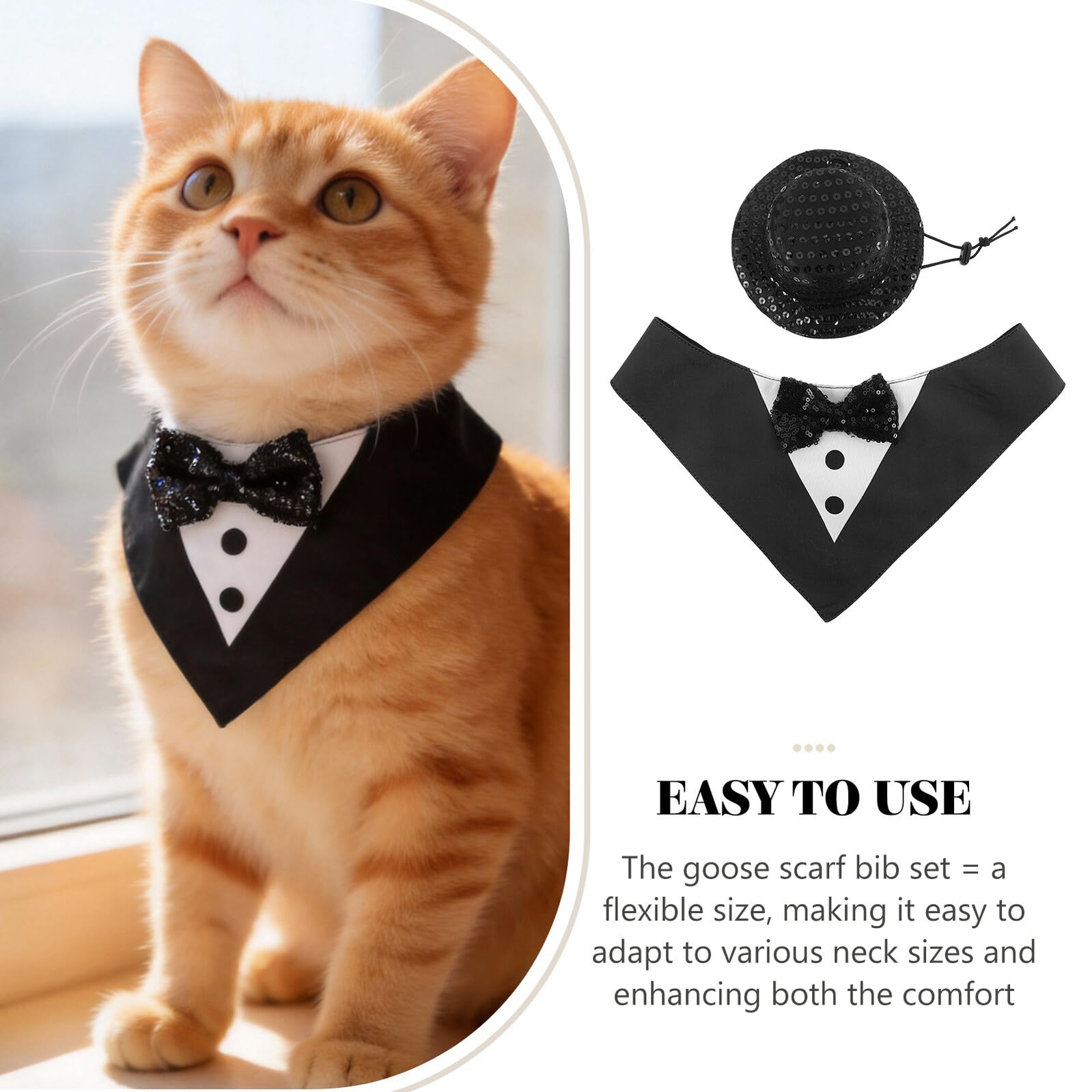Costume Smoking pour Chiot Noir en Polyester 1 Set M Halloween
