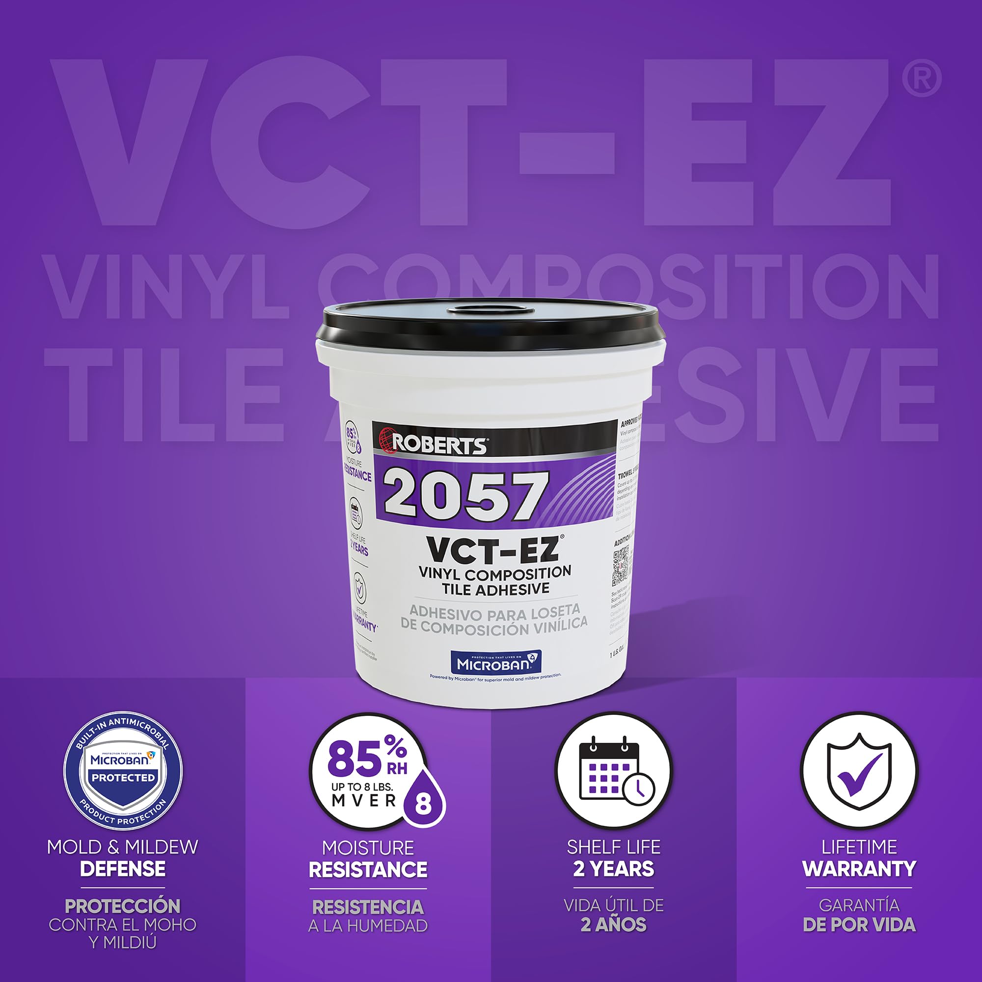 ROBERTS Vinyl Composition Tile Adhesive - 1 Gal. (3.78 L) : Amazon
