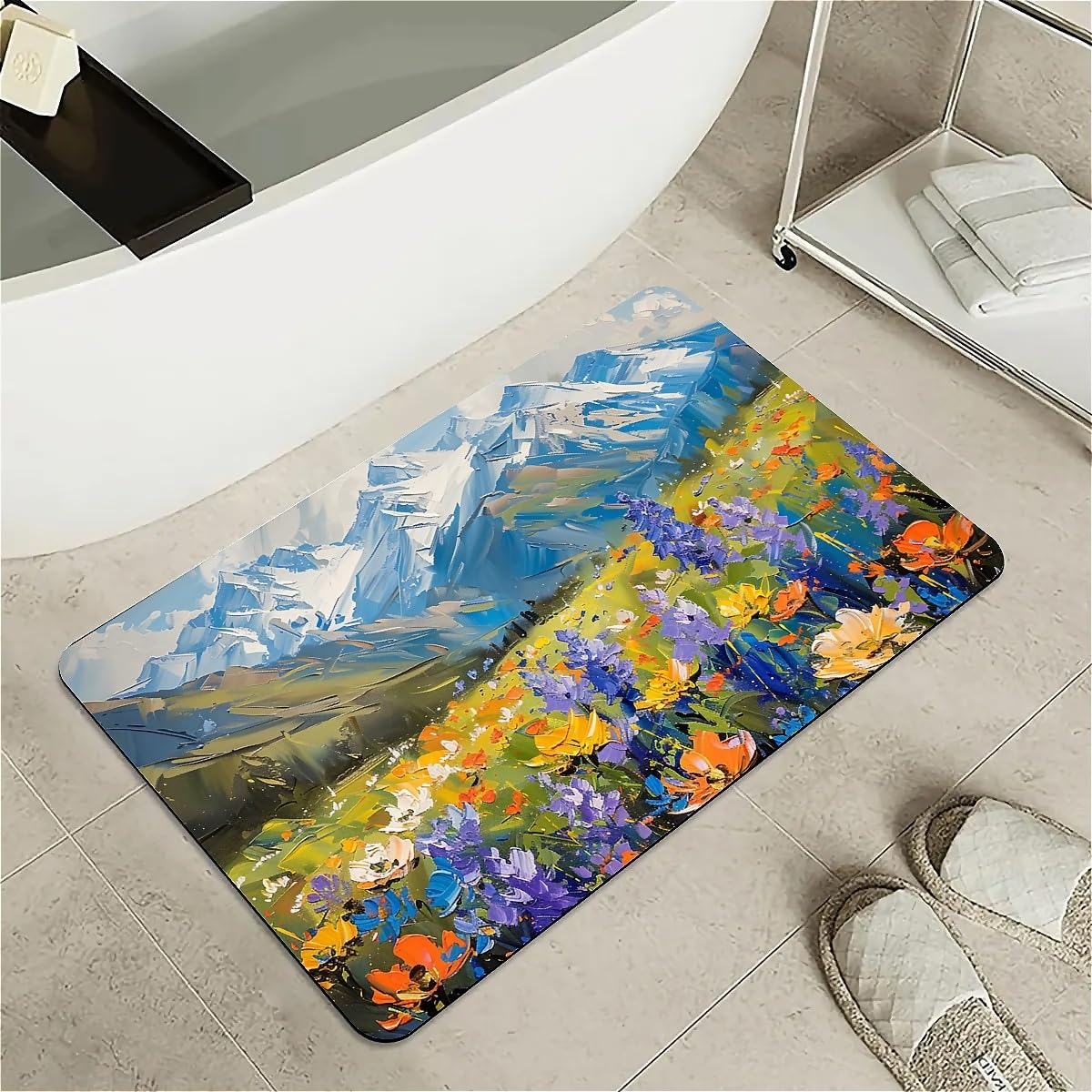 Alfombra de baño de tierra de diatomeas superabsorbente y seca rápido