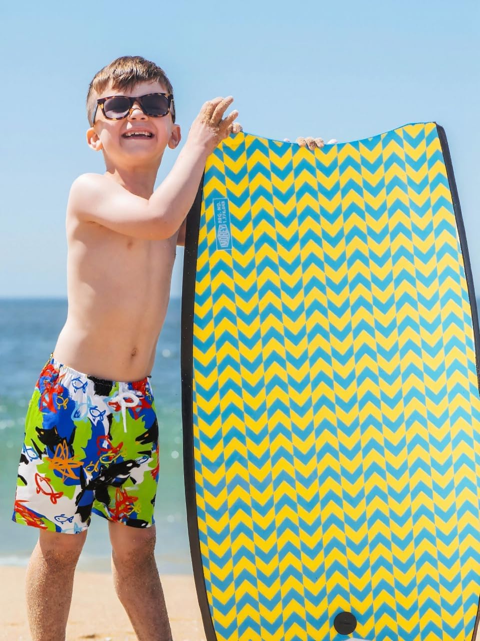 EZ Moms Boys Swim Trunks with Compression Liner Stretch Toddler Swim Shorts Quick Dry Anti-Chafe Boys Board Shorts 2-12T - Image 3