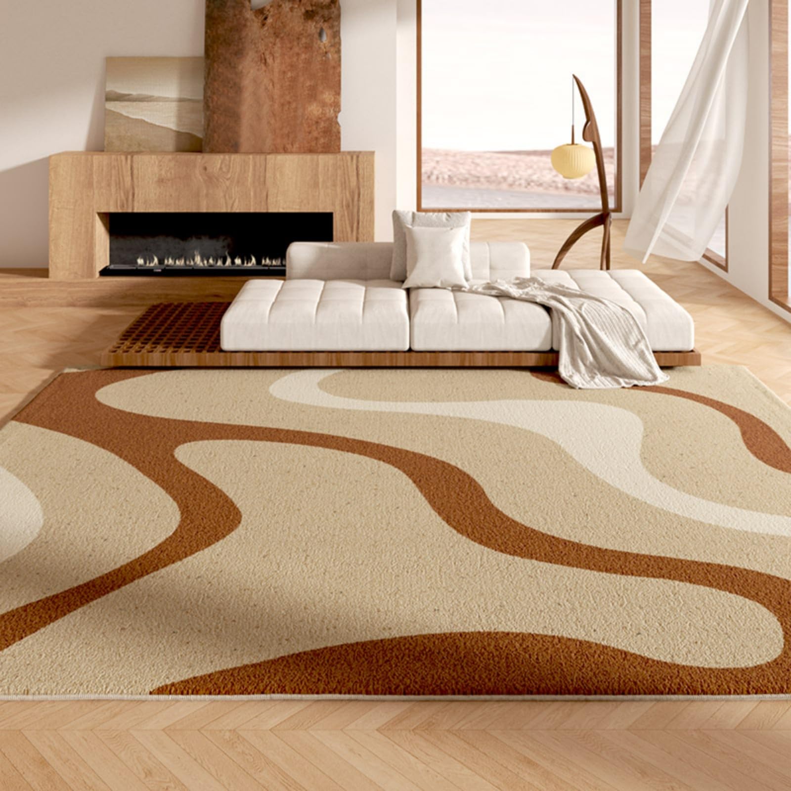 Tapis de chambre lavable et épais pour réchauffer les sols froids en hiver