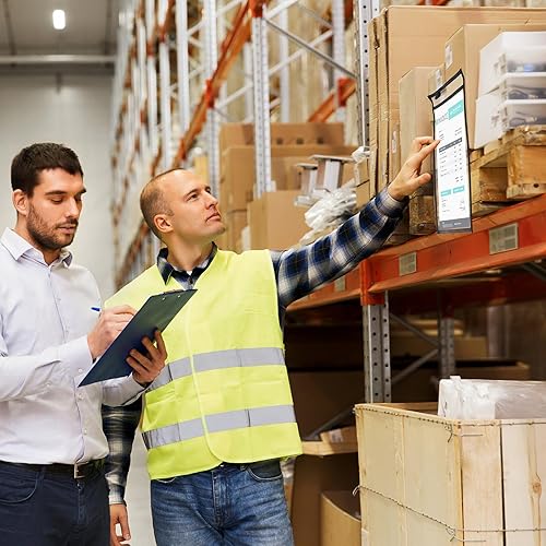 Vista 52 de Nezyo Bolsillos de borrado en seco, soportes de plástico para boletos de trabajo, bolsillos para pedidos, fundas transparentes, carpetas de boletos