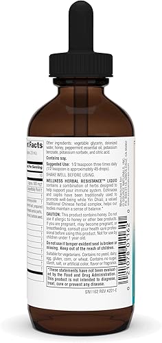 Vista 3 de Source Naturals Wellness Fórmula líquida de resistencia a las hierbas con equinácea, coptis y yin chiao apoyo inmunológico, 4 onzas líquidas