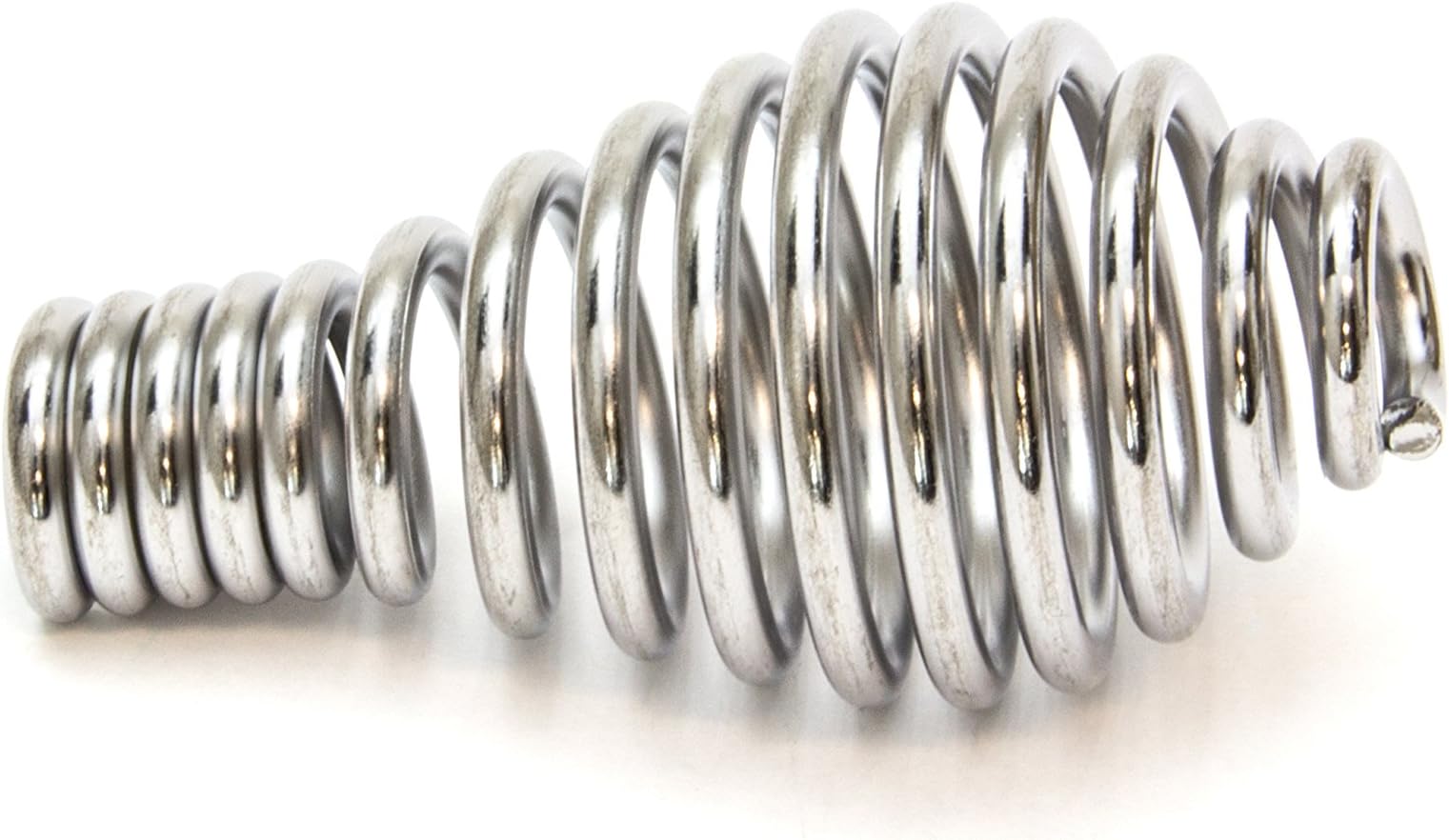 Spring Stove Handle, Chrome Finish, Tapered at one end. Max Diameter: 1-3/4", Length: 3-1/2", Fits 1/2" Rod. for use with BBQ Grills, Smokers, Furnaces, Coal/Wood/Pellet Stoves, Boilers.
