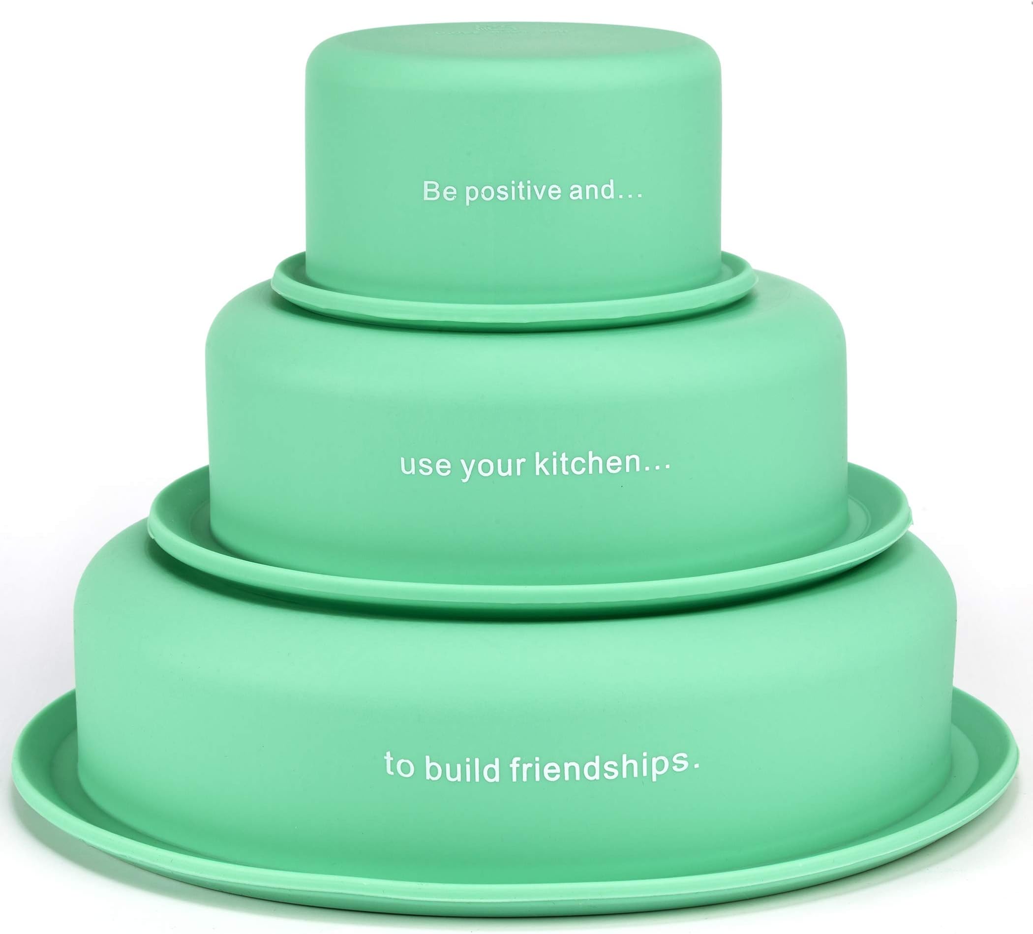 LVKH 3 Silicone Cake Molds - Includes Bonus Cupcake Mold - (4 Piece Baking Set)