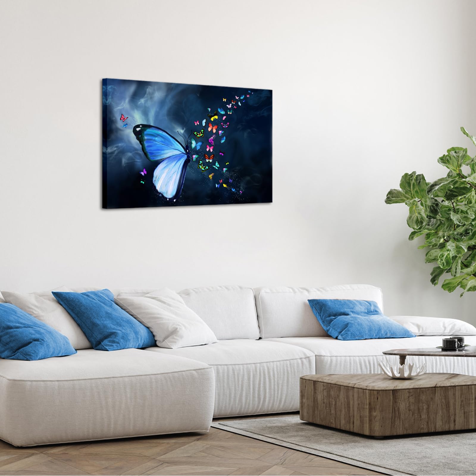 IHAPPYWALL Leinwandbild 'Abstraktes Auge' – 61x91 Cm, Fertig Gerahmt Für Moderne Wände