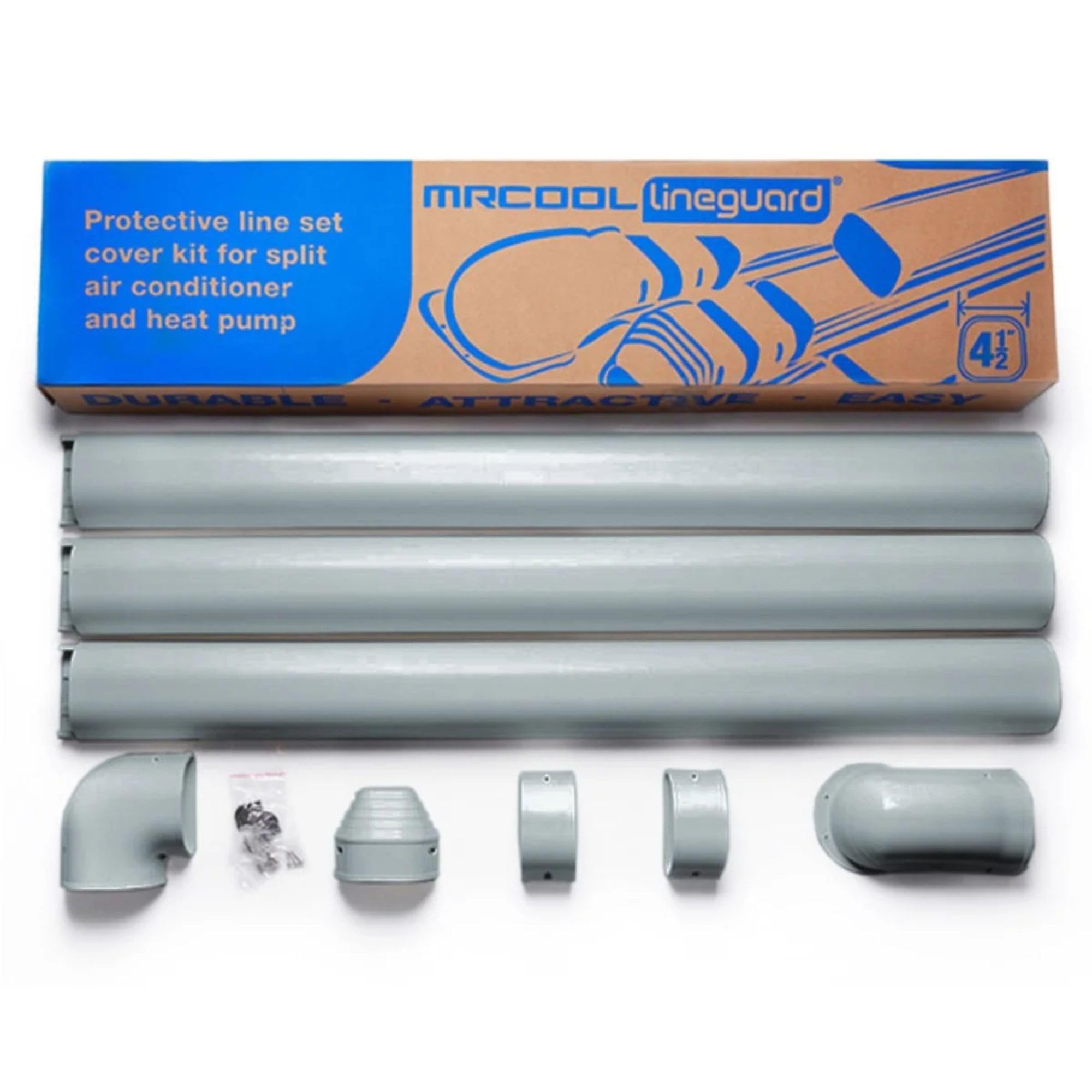MRCOOL LineGuard Line Set Outdoor Cover for Ductless Mini Split System, Protection from Wind, Rain and Extreme Temperatures, Gray