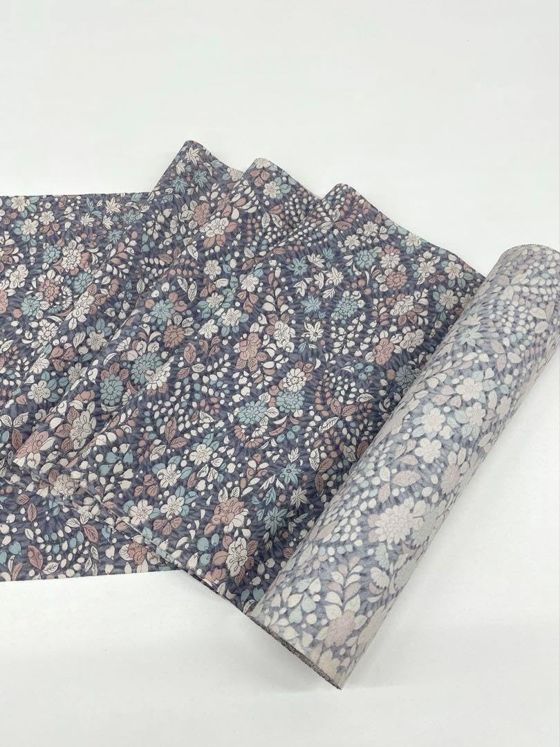 小紋 京友禅 全体柄 正絹 反物 小紋 紋意匠 綸子ちりめん 京友禅