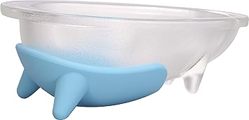 Hario Wanco Plate Point Food Bowl for Dogs (150ml, Mint Blue, Glass)