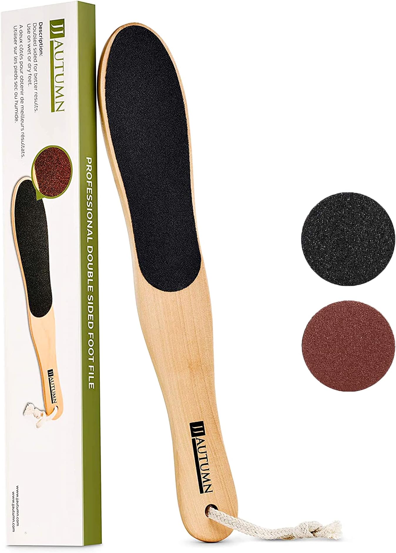 Spa Quality Foot Rasp/Callus Remover Double Sided Wood Professional Foot File Callus Remover for Pedicure and Foot Care - Can Be Used On Both Wet and Dry Feet Achieve Smooth, Silky Feet