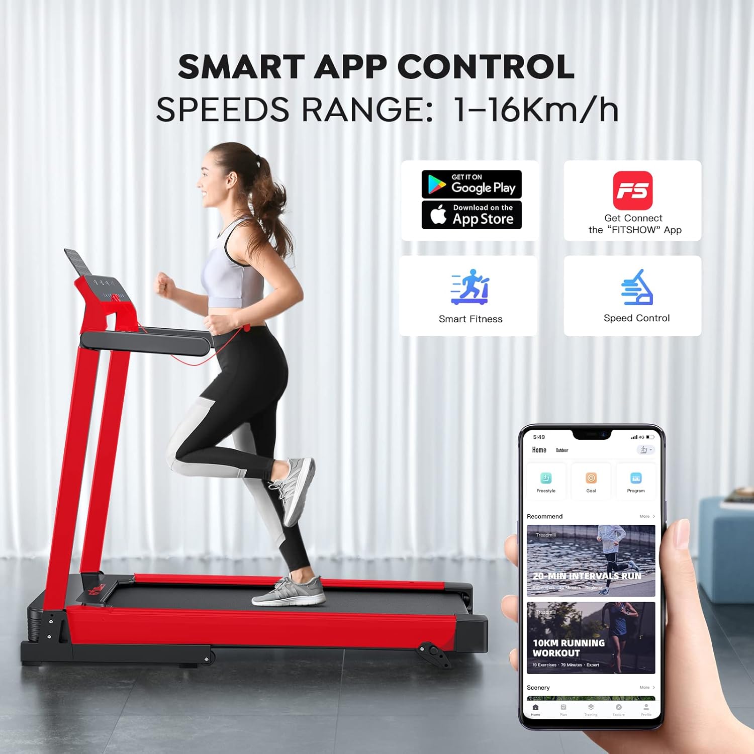 FLYLINKTECH ルームランナー 時速14km 折りたたみ