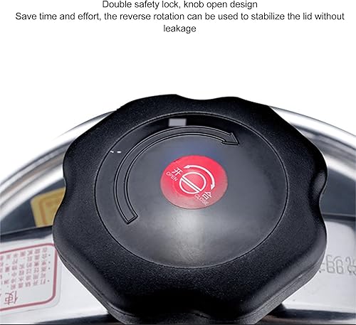 Miniatura 3 de Olla a presión grande de 15 litros con doble bloqueo de seguridad, aleación de aluminio, olla a presión tradicional a prueba de fugas para estufa de
