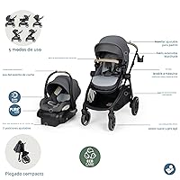 Vista 13 de Maxi-Cosi Zelia Pro Sistema de viaje 5 en 1 con asiento de automóvil infantil Mico Pro, combo de cochecito de bebé, asiento reversible, ruedas