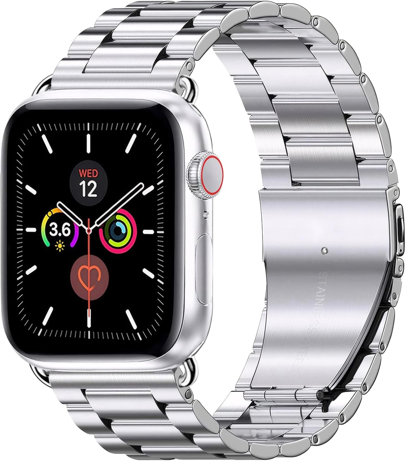 Compatible with Apple Watch Band 49mm 46mm 45mm 44mm 42mm 41mm 40mm 38mm, Stainless Steel Metal Strap Replacement iWatch Bands for Apple Watch Series 11 10 9 8 7 6 5 4 3 2 1 Ultra3/2/1 SE3/2/1