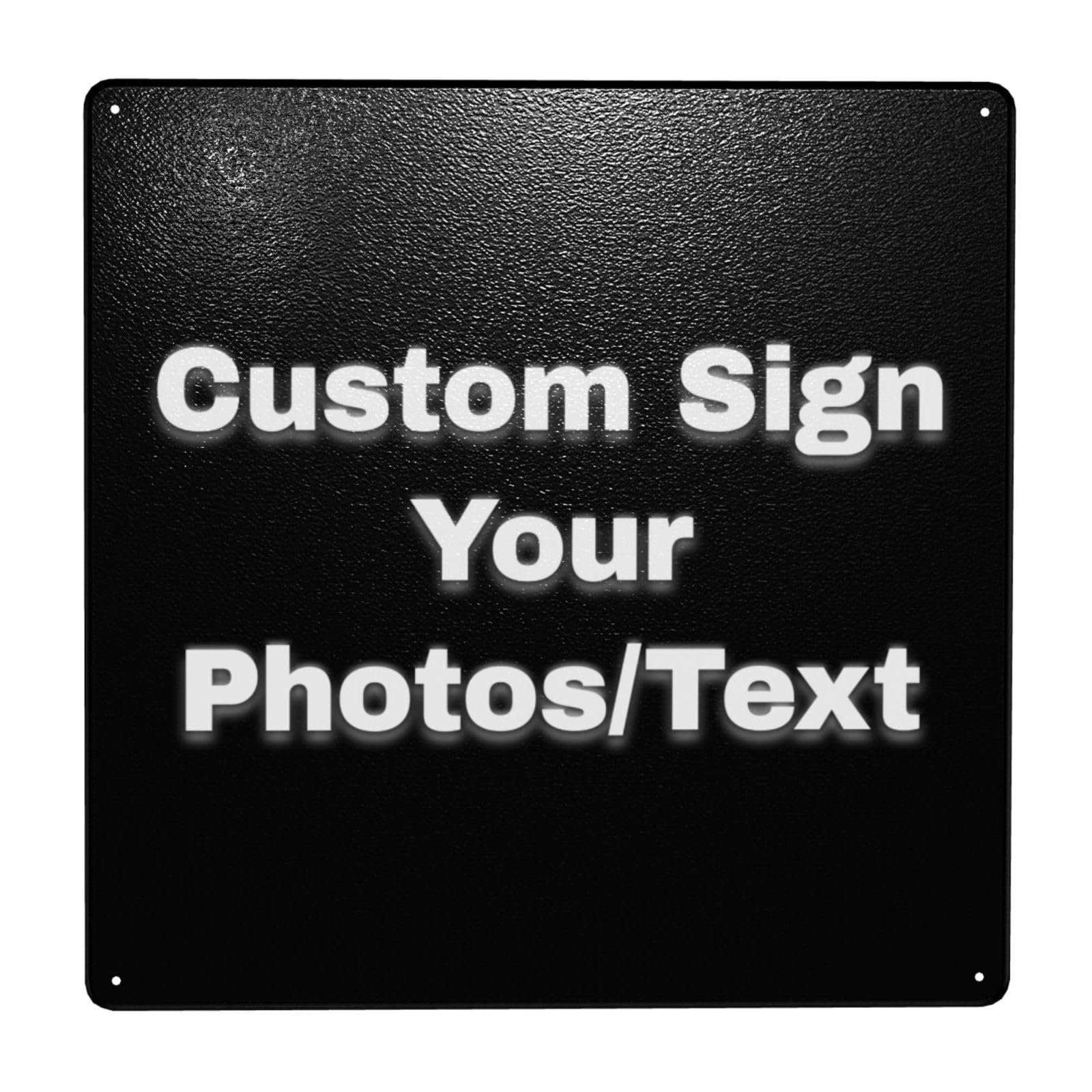 Custom Sign Personalised Sign Personalised Metal Signs with Your Photo/Logo/Text, for Indoor and outdoor decoration Office Garden Intersection Parking and Decorative (30 * 30cm Iron)
