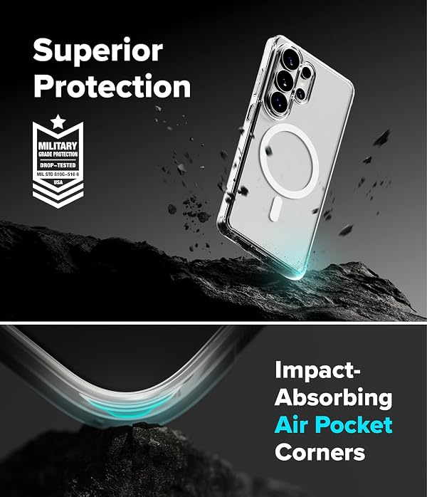 Ringke Fusion Magnetic for Samsung Galaxy S26 Ultra Case, [Compatible with MagSafe] Anti-Fingerprint Frosted Transparent Shockproof TPU Bumper Protective Cover - Matte Clear by Ringke - Used condition - Image 6