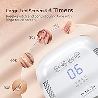 Vista 8 de BOLASEN Lámpara de uñas UV recargable inalámbrica - Luz UV para uñas de gel con reflector metálico y base de metal, secadora de uñas LED inalámbrica