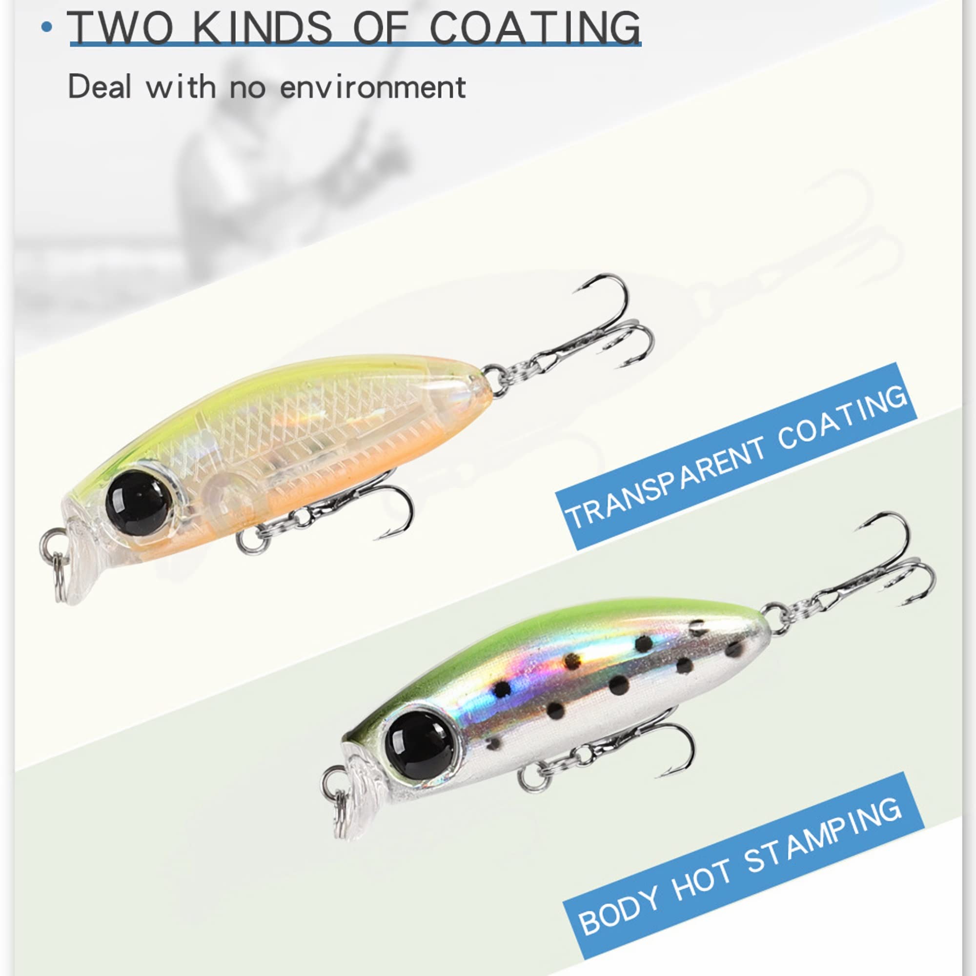 Przynęty wędkarskie, 10 szt. 3,5 cm 2,5 g Przynęta wędkarska Sztuczna twarda przynęta Micro Minnow Wobbler Powolnie tonący Trolling Przynęty na ryby Plastikowa sztuczna przynęta Prosty i praktyczny
