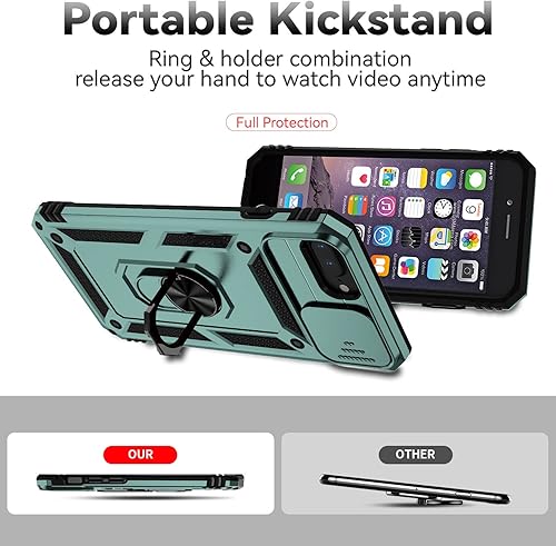 Miniatura 7 de Funda para iPhone 8 PlusiPhone 7 PlusiPhone 6 Plus con protector de pantalla para lente de cámara, protección contra caídas de grado militar de 15