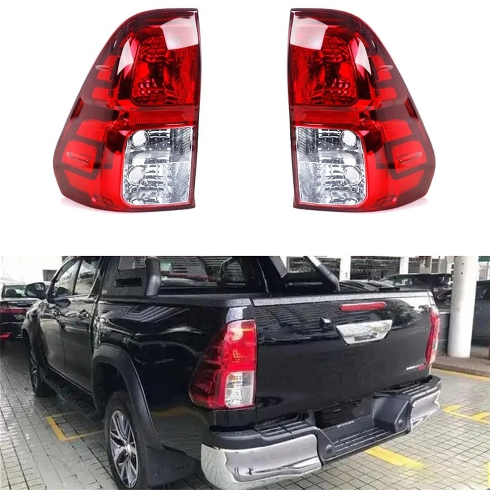 Pour Toyota Pour Hilux Pour Revo 2015 2016 2017 2018 Feu Arrière Gauche/droit Avec Faisceau Câbles Et Feu De Freinage Ensemble Feu Arrière(1pc Right)