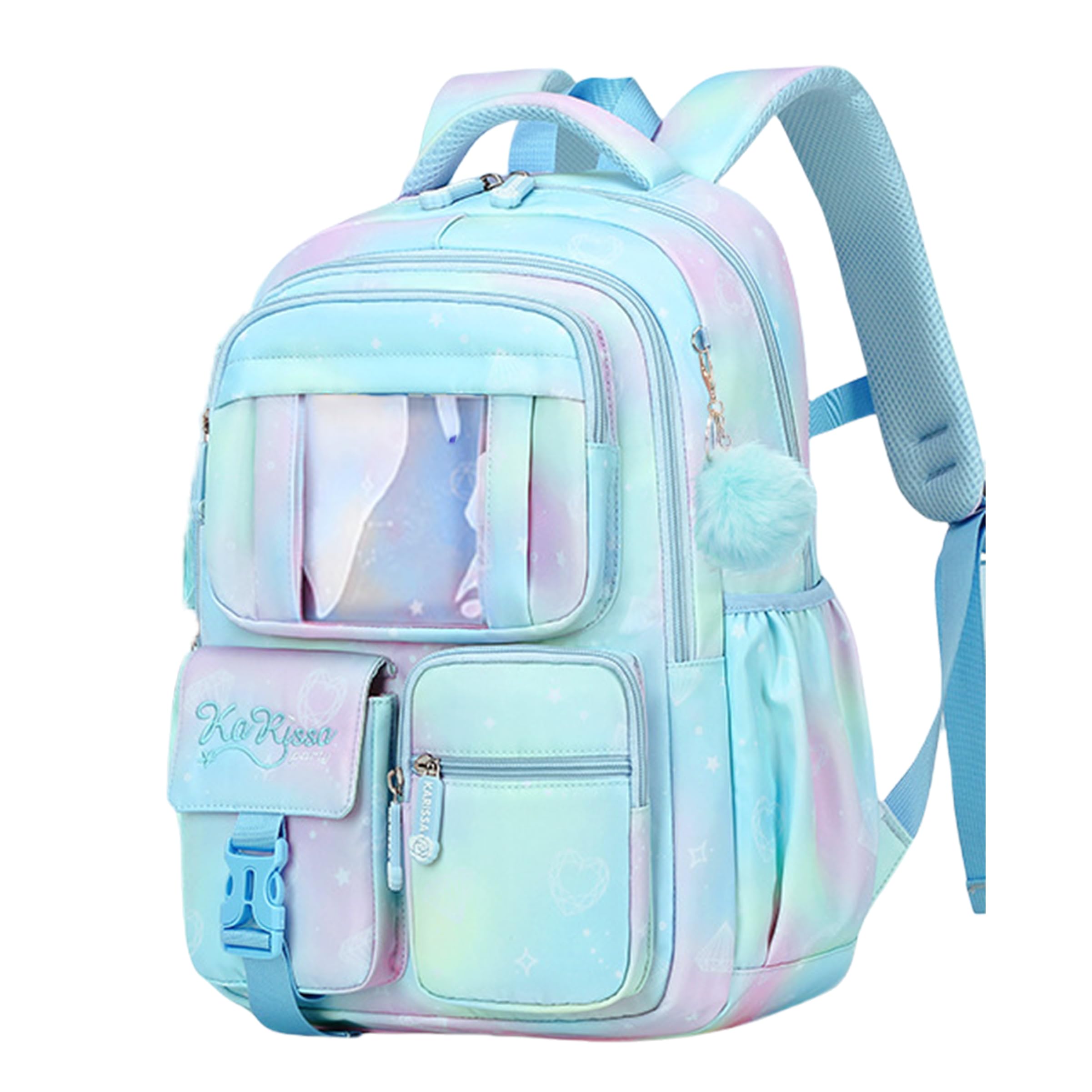 TYHOTULY Cute School Backpack for Teen Girls Kawaii Waterproof Large Capacity Bookbag for Kids Elementary Middle School Preppy Aesthetic Book Bag with