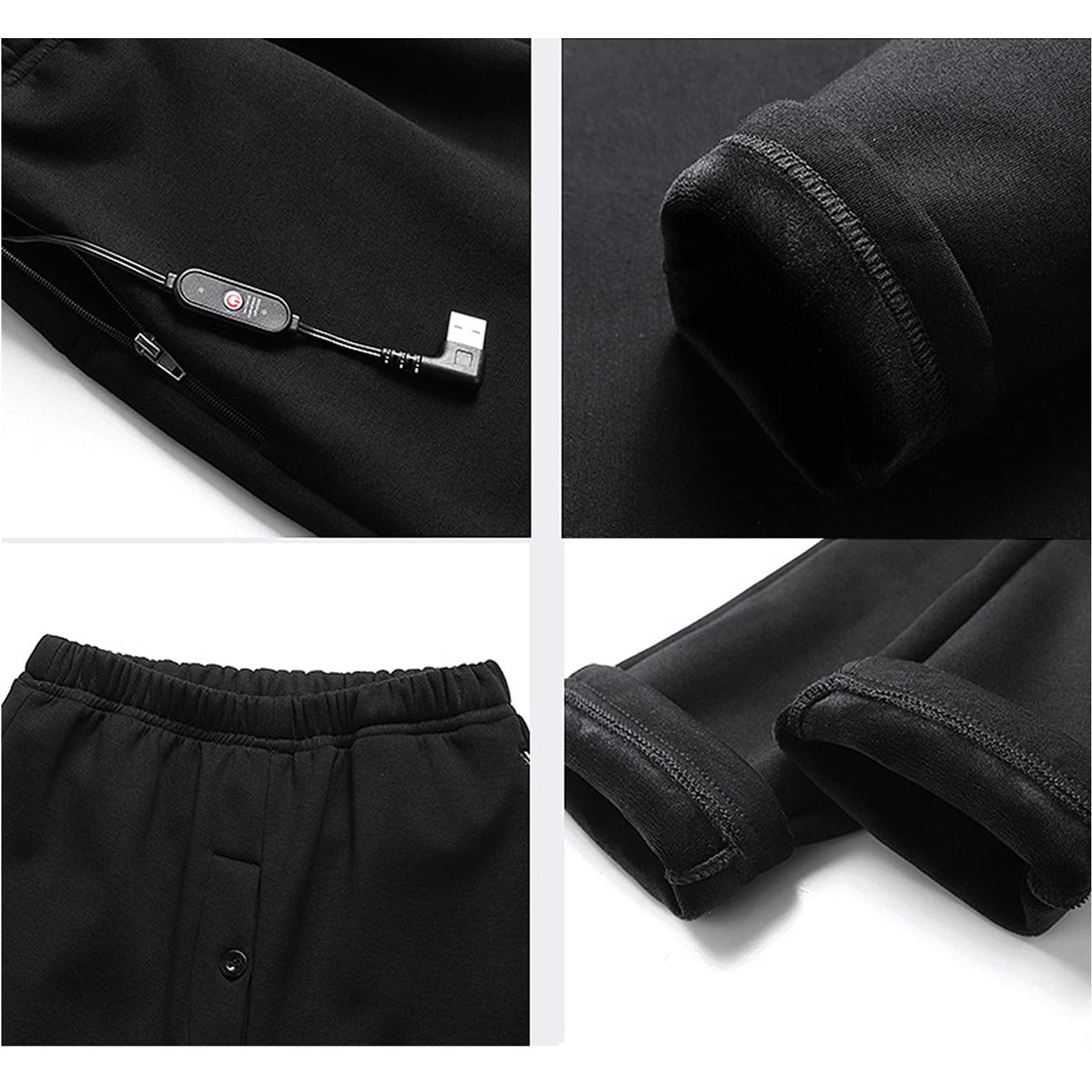 Tuta Intima Riscaldata 4 Zone Intimo Termico Riscaldante Intelligence Temperatura Costante Camicia e Pantalone Invernale (Man2 M) (Woman2 XXL)