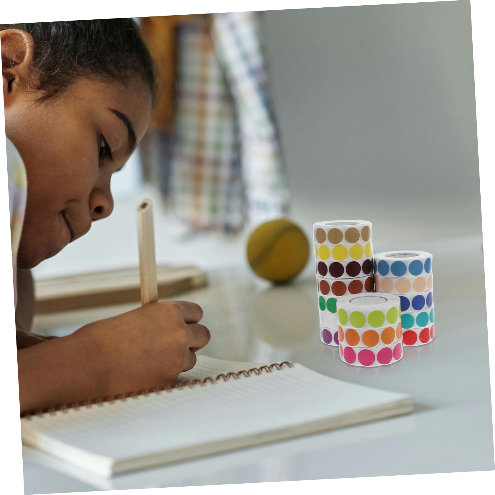 Artibetter 15pezzi Autoadesivo Etichette Punti di Adesivi Autoadesivi per Etichette Alimentari Progetti Scolastici Hotel Nastro Scrivibile per Codifica Colori Colore Casuale