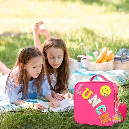 Miniatura 7 de Lonchera aislada para niñas, lonchera preparatoria para niñas adolescentes, bonita bolsa de almuerzo para niñas para niños, bolsa enfriadora grande