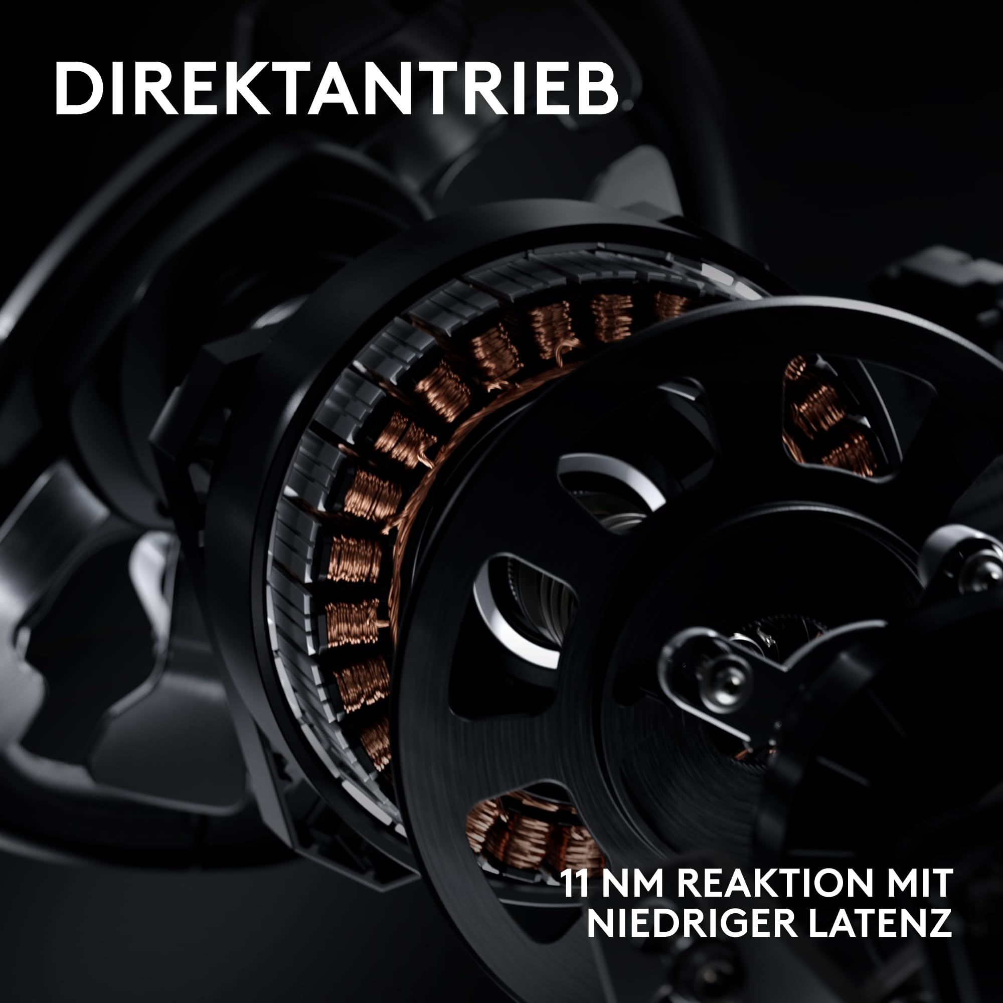 Logitech G PRO Rennlenkrad, Direktantrieb 11 Nm, TRUEFORCE Force Feedback, magnetische Schaltwippen, Doppelkupplung, OLED-Display, Schnellentriegelung, PRO Tastenlayout, Playstation & PC - Schwarz