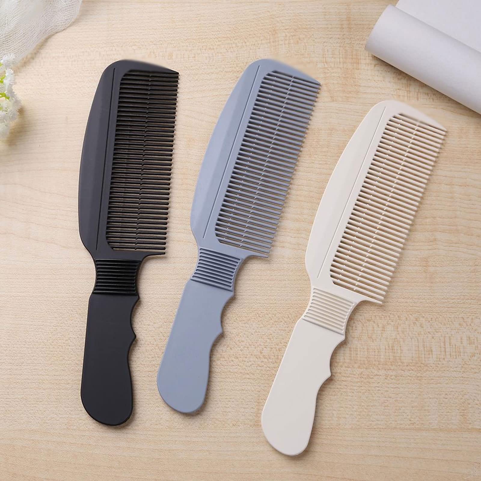 DieffematicSZ Peine Peluquería de Fibra de Carbono peinador de Pelo de barbero peluquería para peluquería peluquería (Color : Black)