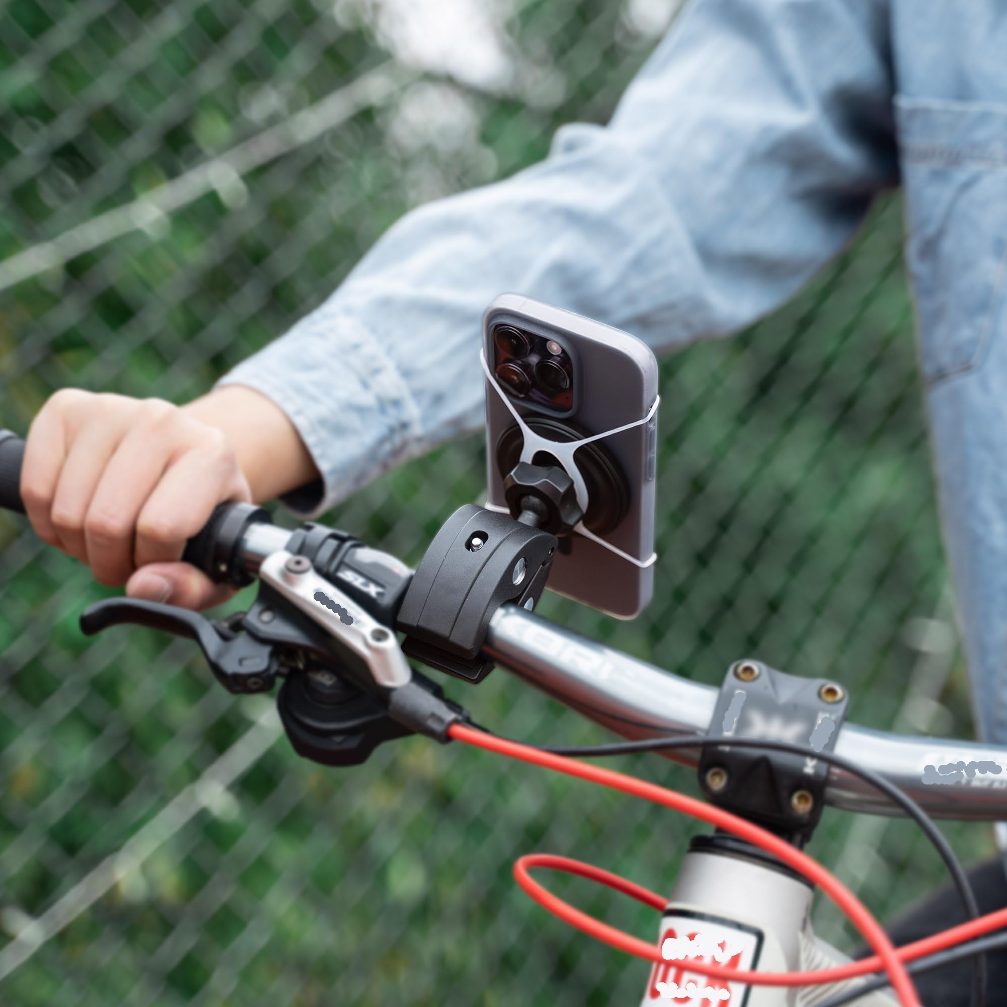 Uchwyt na Telefon Rowerowy Uniwersalny magnetyczny uchwyt na telefon komórkowy do roweru, regulowany uchwyt na kierownicę roweru górskiego do motocykla