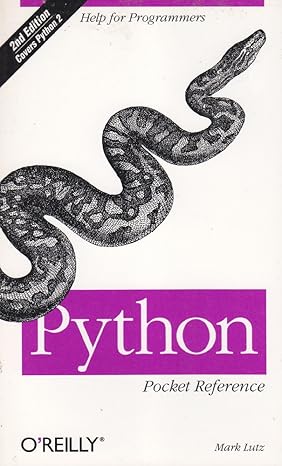 Python: Pocket Reference: Lutz, Mark: 9780596158088: Amazon.com: Books