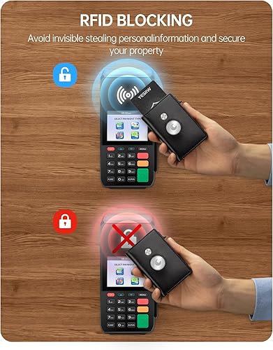 Miniatura 7 de YESIIW Airtag Wallet For Men - Smart Walle For Men,Leather Smart Air Tag Wallet With Banknote Compartment (No Airtag Included)